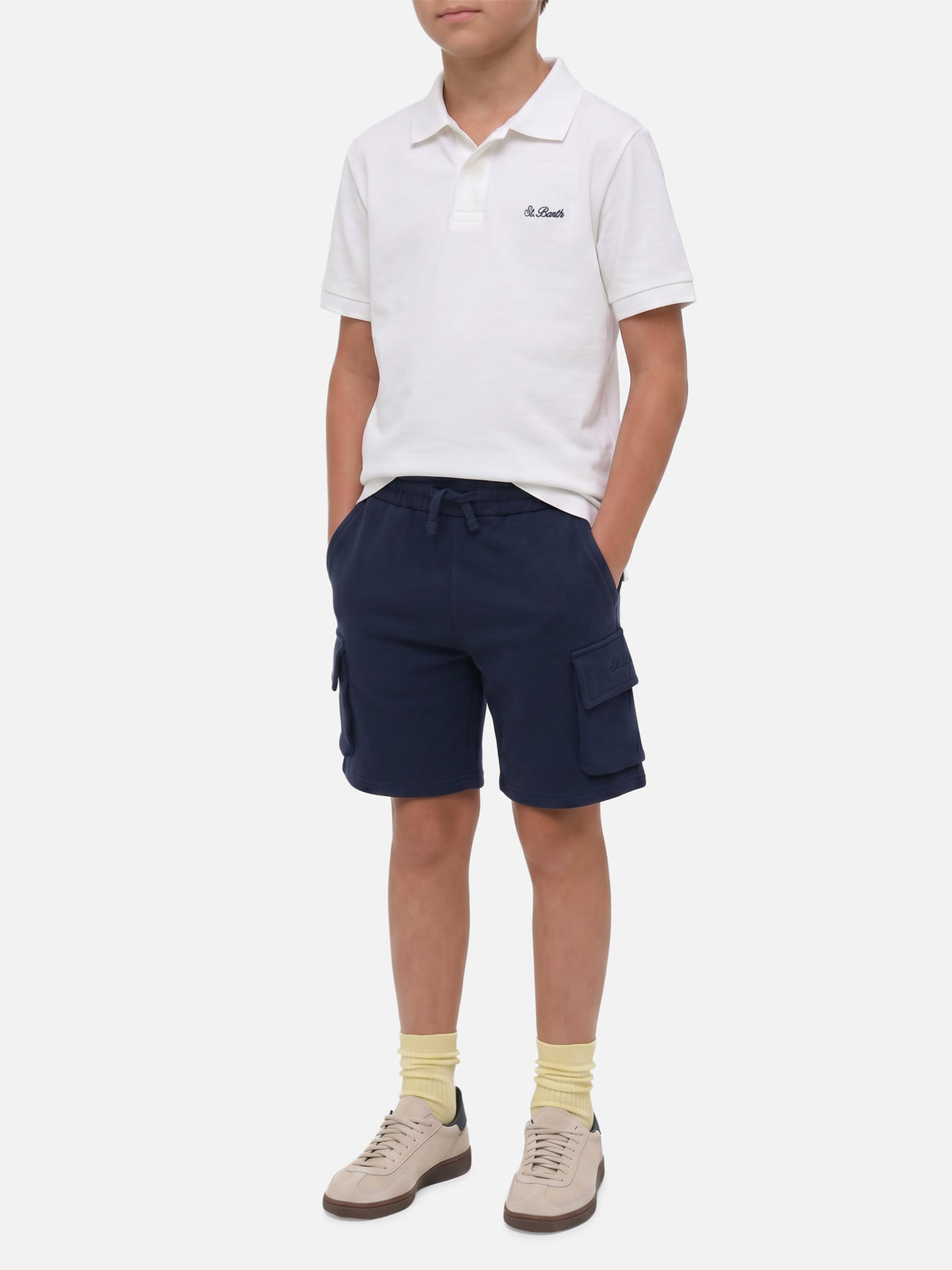 White Charles Jr polo in piquet