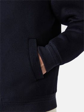 Unlined Camden wool bomber in blue