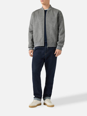 Unlined Camden wool bomber in grey