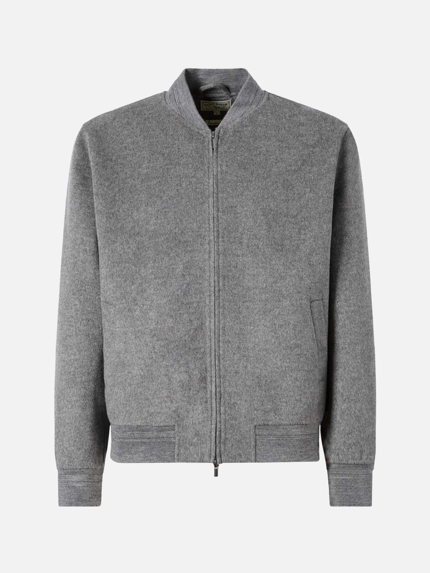 Unlined Camden wool bomber in grey