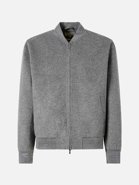 Unlined Camden wool bomber in grey