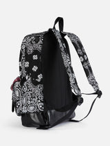 Canvas backpack cody with black bandanna print