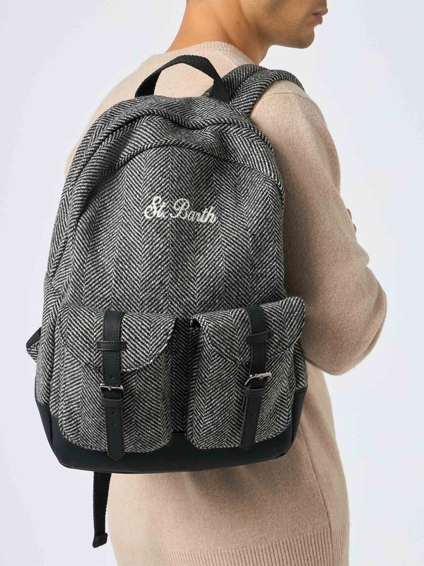 Backpack Cody with herringbone pattern