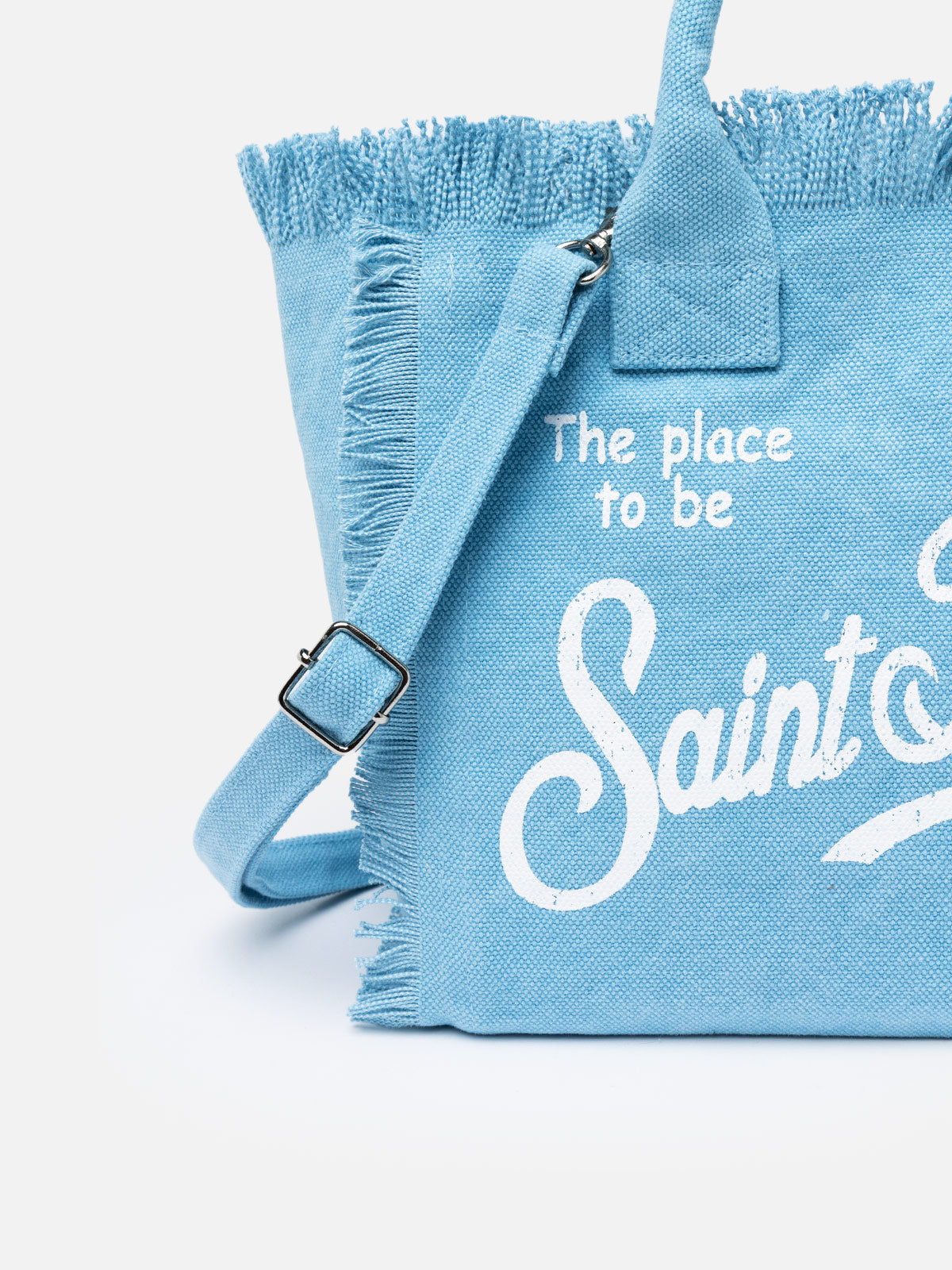 Colette light blue cotton canvas handbag - MC2 Saint Barth