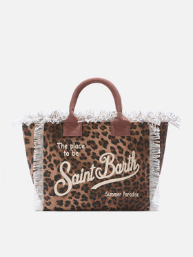 Colette canvas bag with leopard pattern