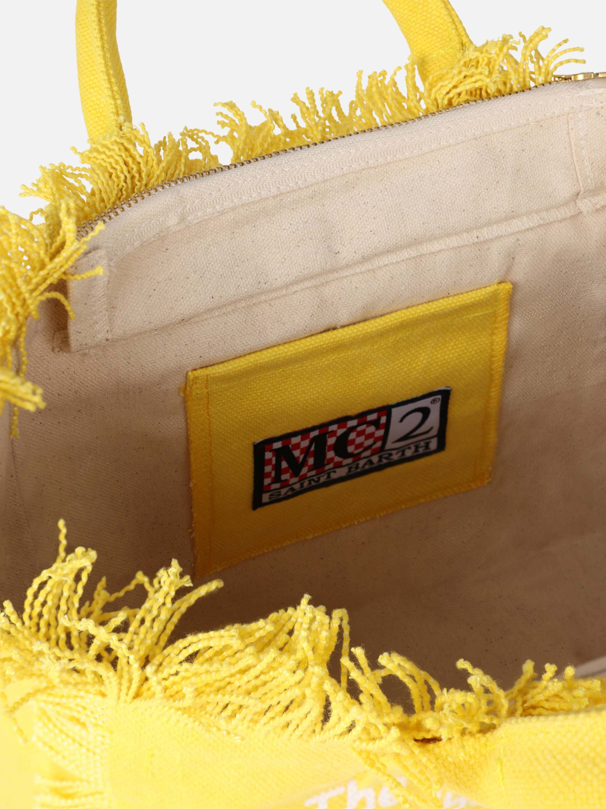 Yellow cotton canvas Colette handbag - MC2 Saint Barth