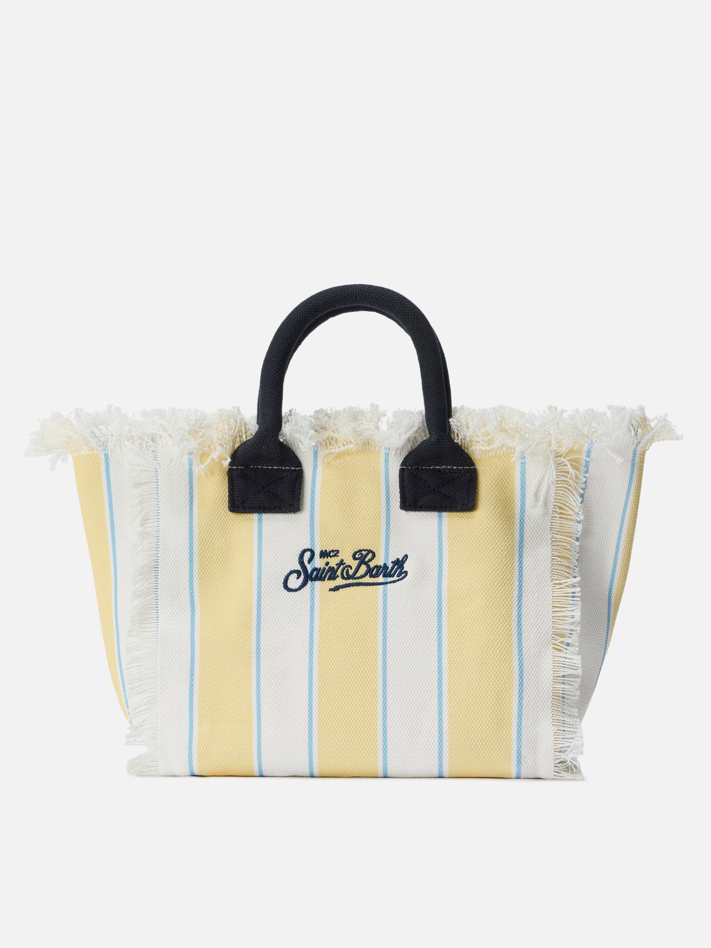Colette canvas bag with yellow stripes and embroidered logo