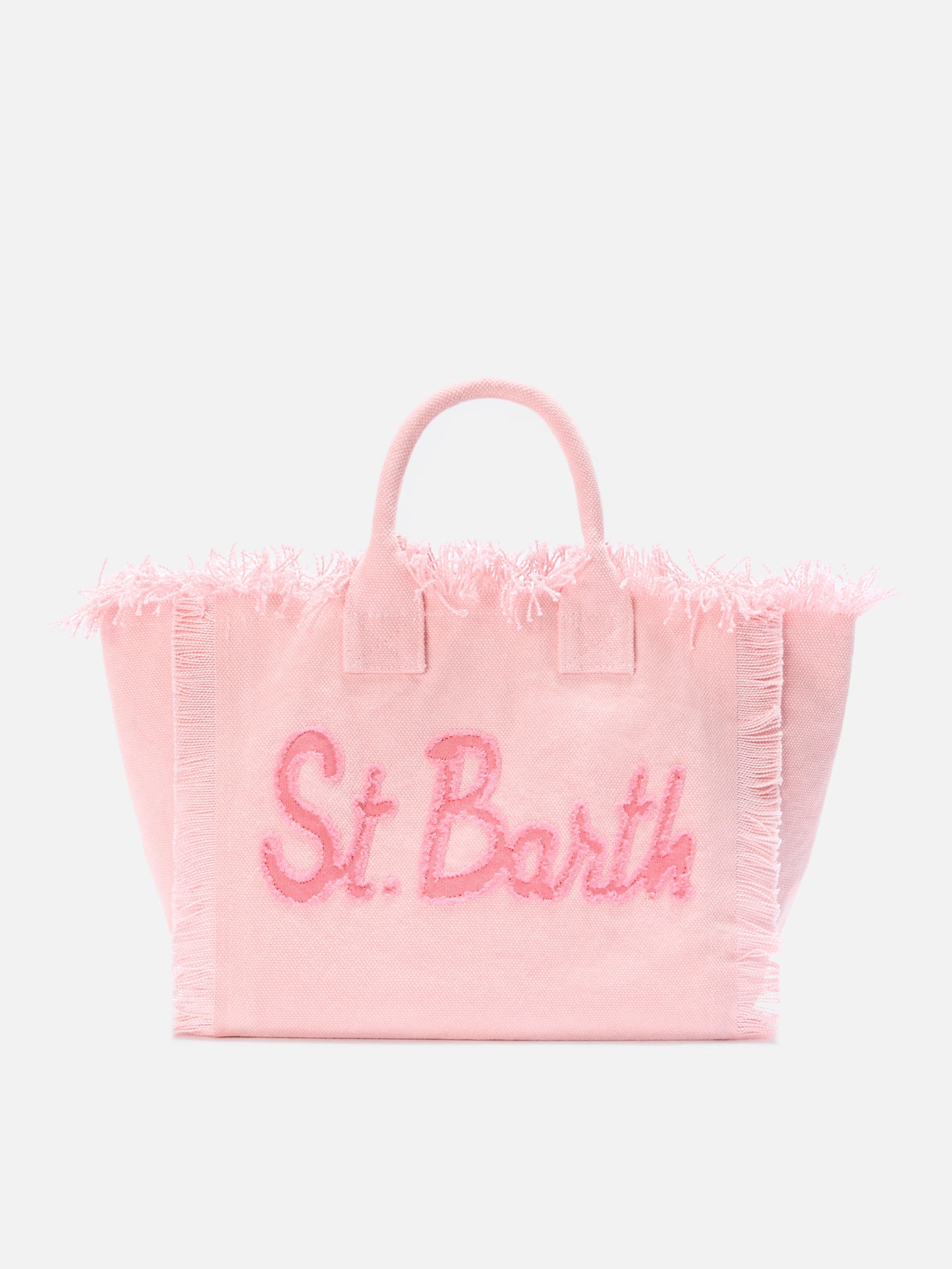 Pink Colette canvas bag with fabric logo patch