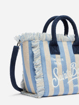 Colette Sponge hellblau gestreifte Frottee-Handtasche