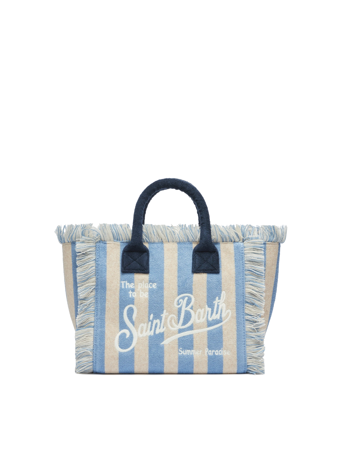 Colette Sponge hellblau gestreifte Frottee-Handtasche