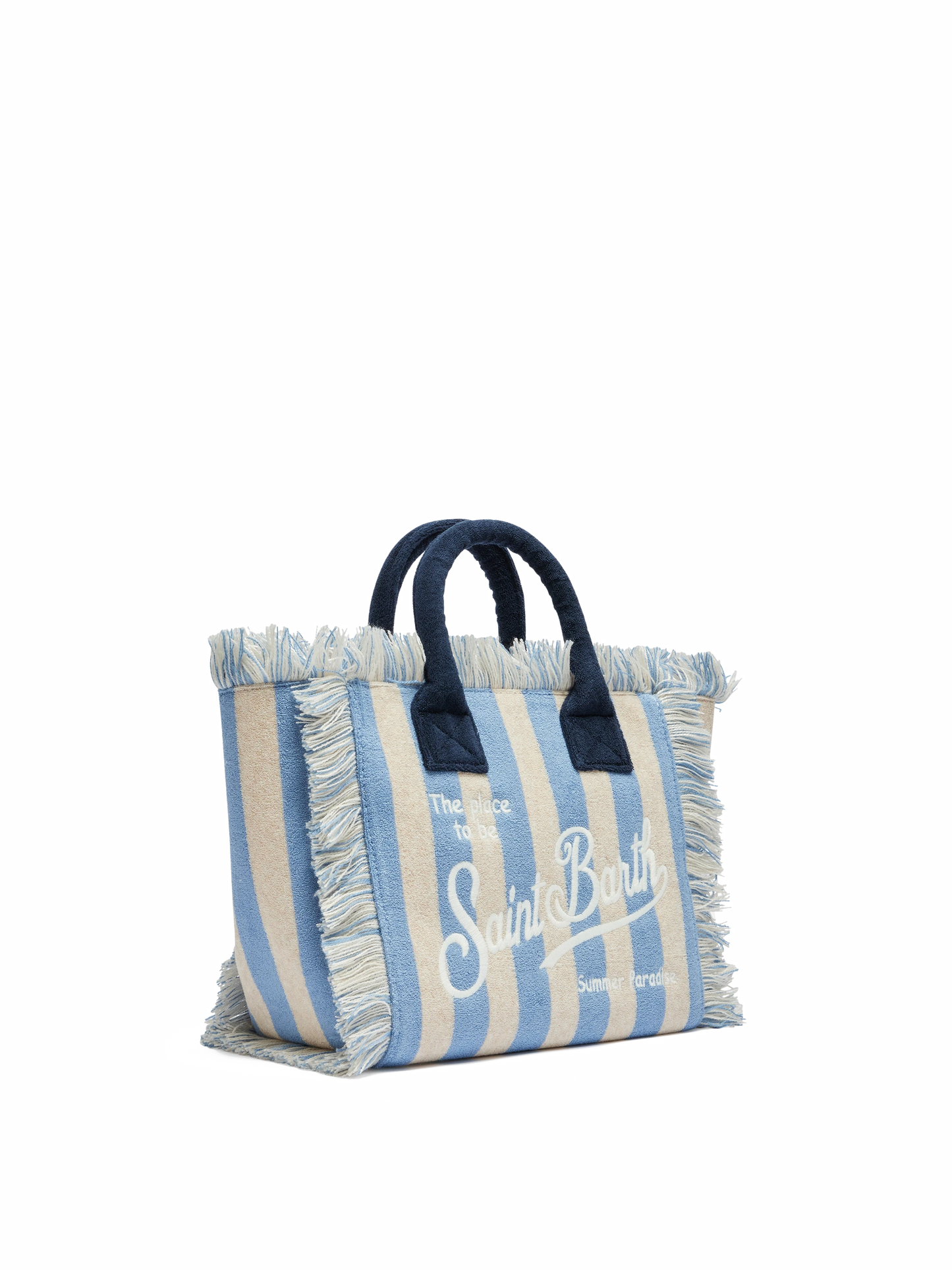 Colette Sponge hellblau gestreifte Frottee-Handtasche