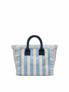Colette Sponge hellblau gestreifte Frottee-Handtasche