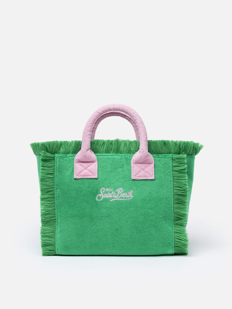 Green terry embossed Colette Sponge handbag