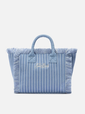 Terry effect striped Colette bag