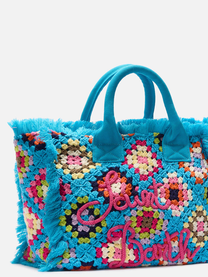 Colette turquoise crochet handbag