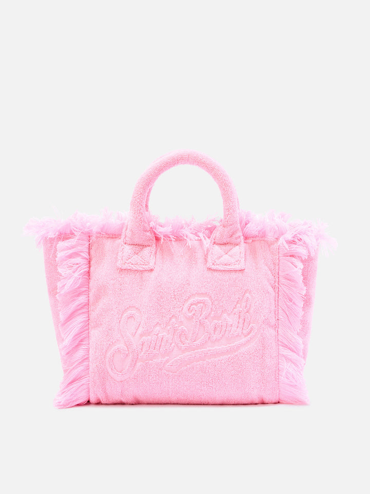 Pink solid color terry effect Colette bag
