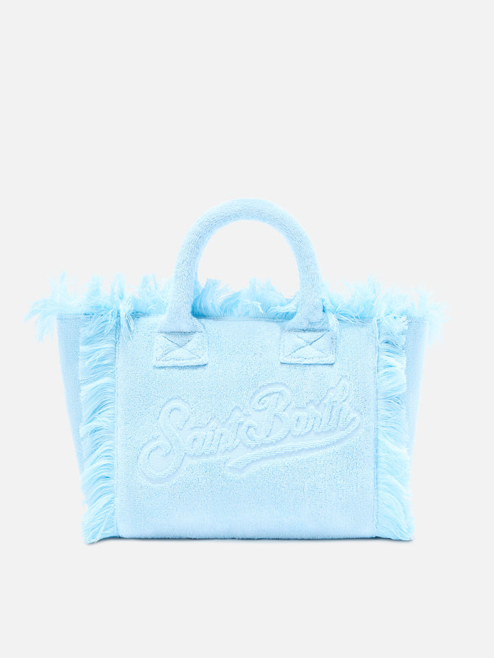 Light blue solid color terry effect Colette bag