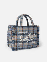 Colette wooly handbag with check pattern