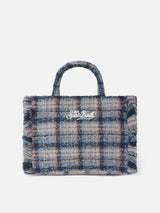 Colette wooly handbag with check pattern