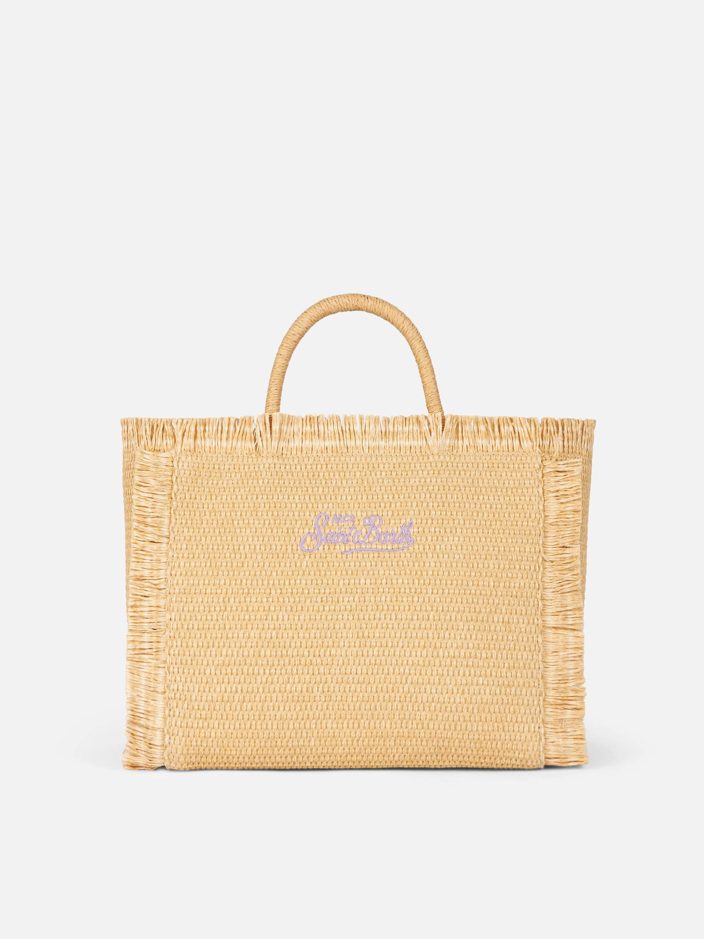Borsa Colette effetto paglia con decorazioni in strass