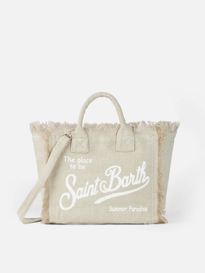 Colette linen beige handbag