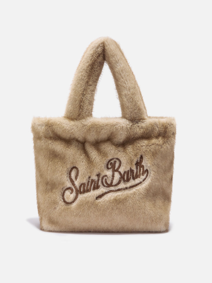 Borsa a mano Colette Soft in faux fur beige