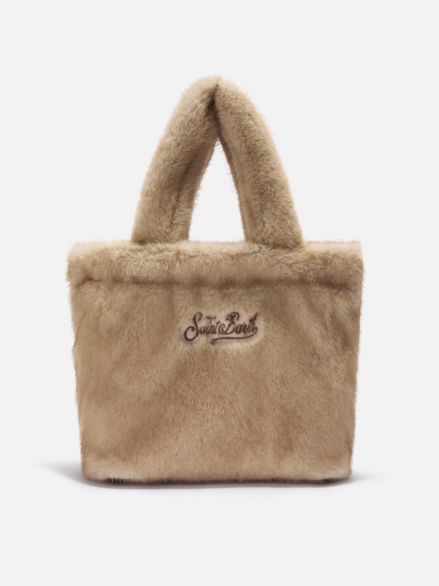 Colette Soft Handbag in beige faux fur