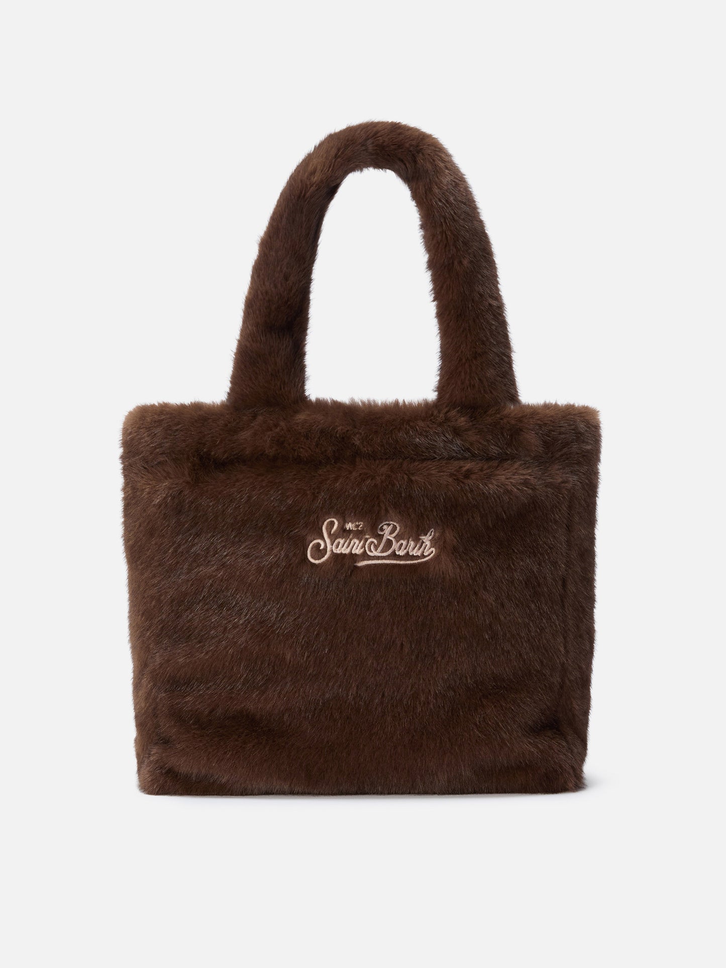 Borsa a mano Colette Soft in faux fur marrone