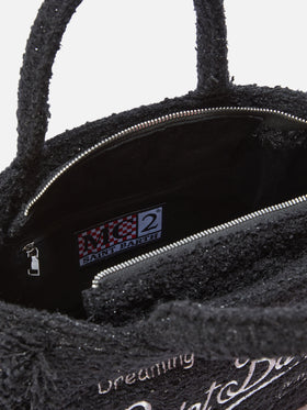 Borsa a mano Colette Tweed in misto lana nera