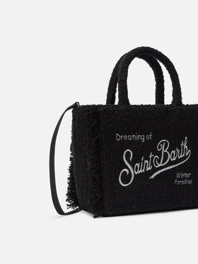 Borsa a mano Colette Tweed in misto lana nera