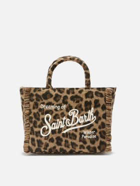 Colette Felt Handbag in leopard-print wool blend