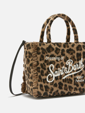 Colette Felt Handbag in leopard-print wool blend