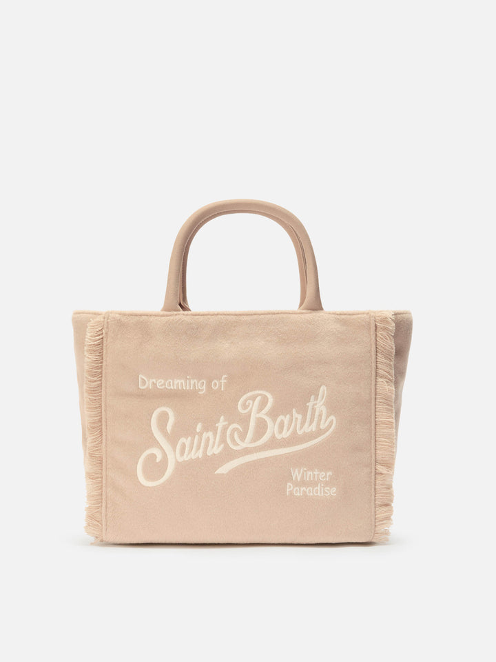 Colette Felt Handbag in beige wool blend