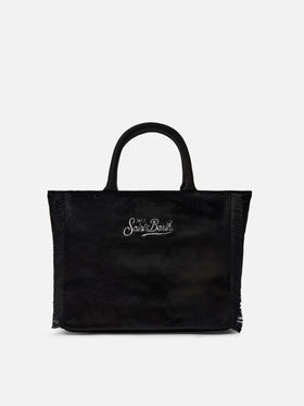 Borsa a mano Colette Velvet in velluto nero