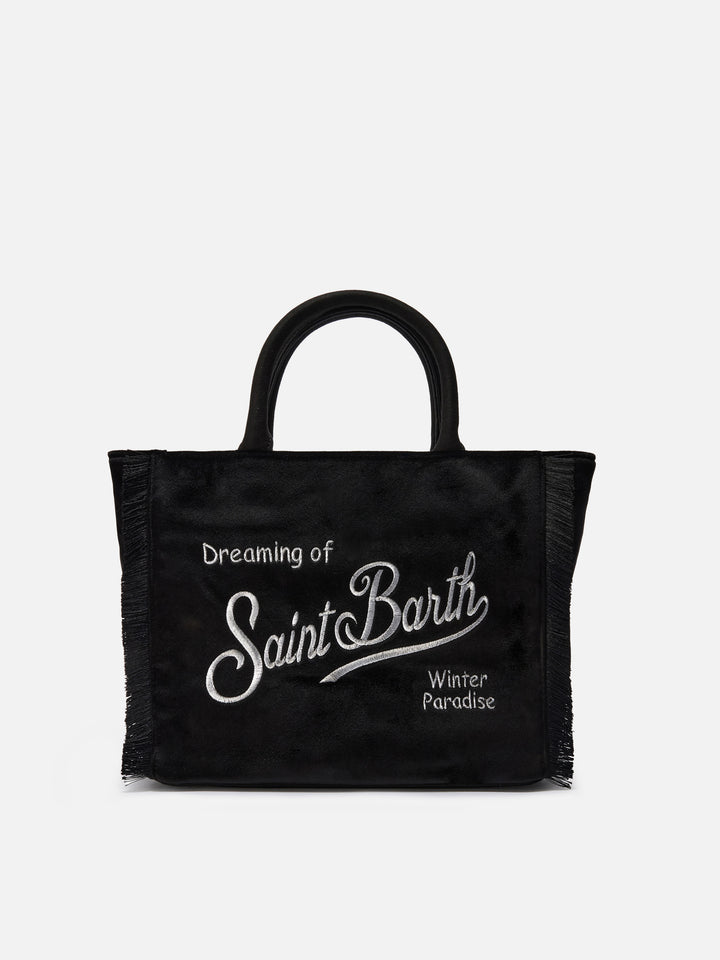 Colette Velvet Handbag in black velvet