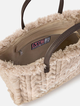 Sac beige Colette avec motif maille torsadée 