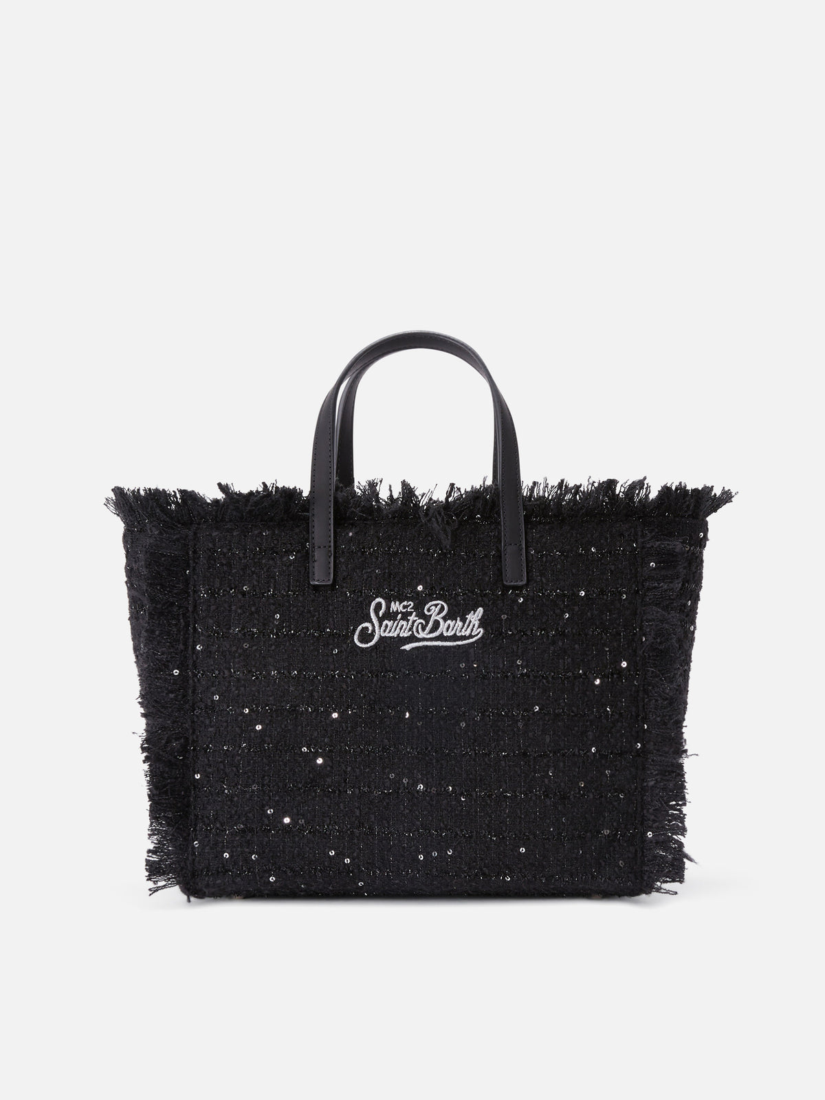 Bolso negro Colette con lentejuelas y bordado del logo 