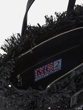 Bolso negro Colette con lentejuelas y bordado del logo 