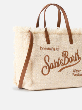 Sac Colette beige avec sequins et logo brodé 