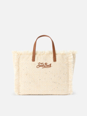 Sac Colette beige avec sequins et logo brodé 