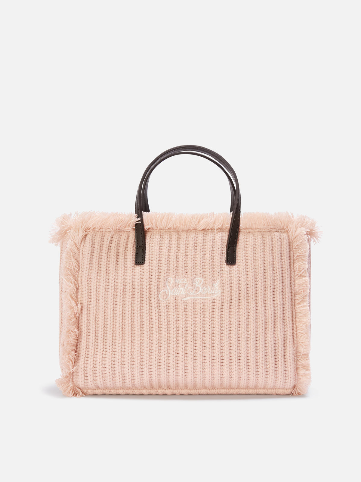 Graue Tasche Colette mit Rippstrick-Design 