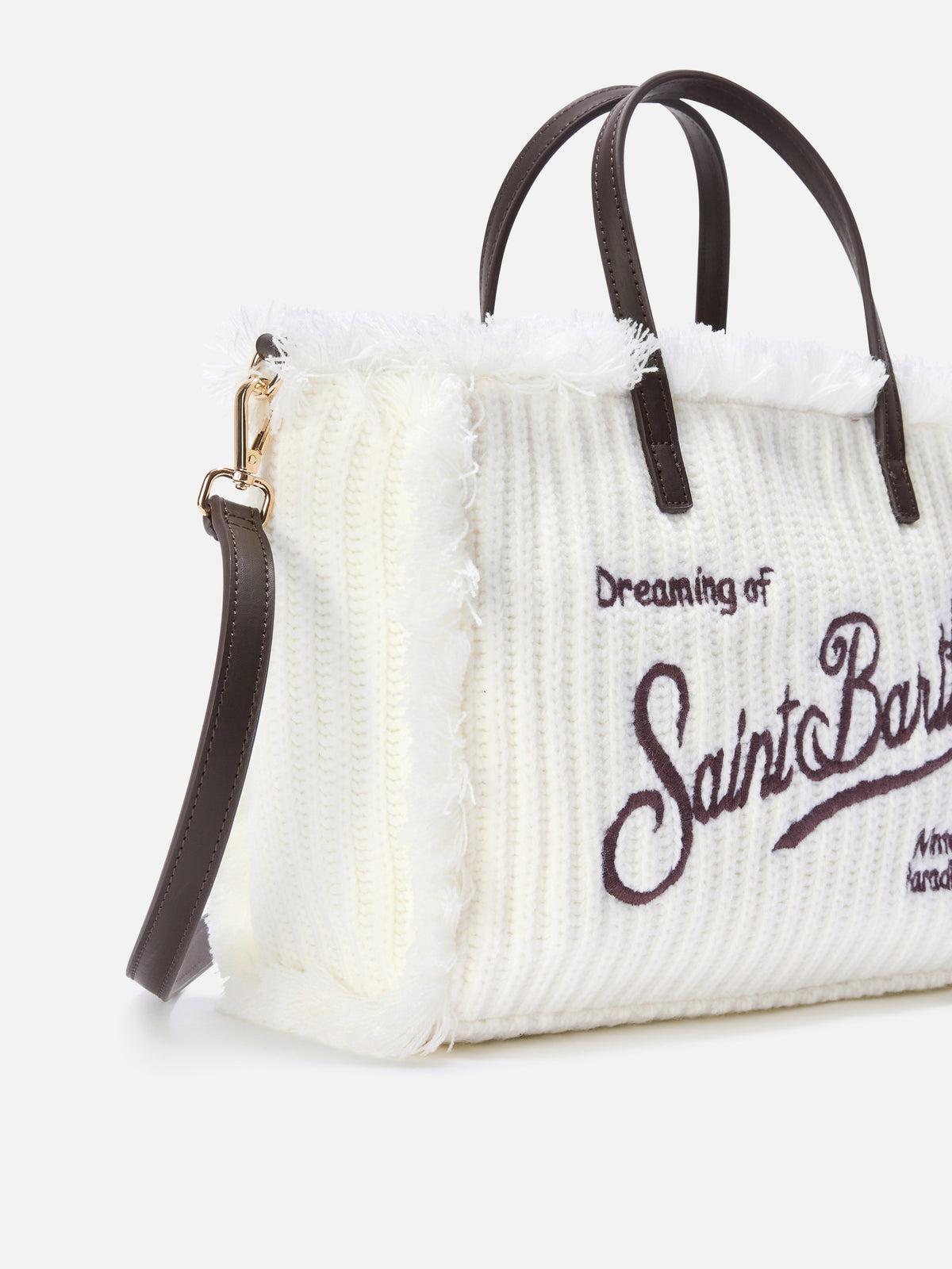 Off white Colette bag with ribbed knit design