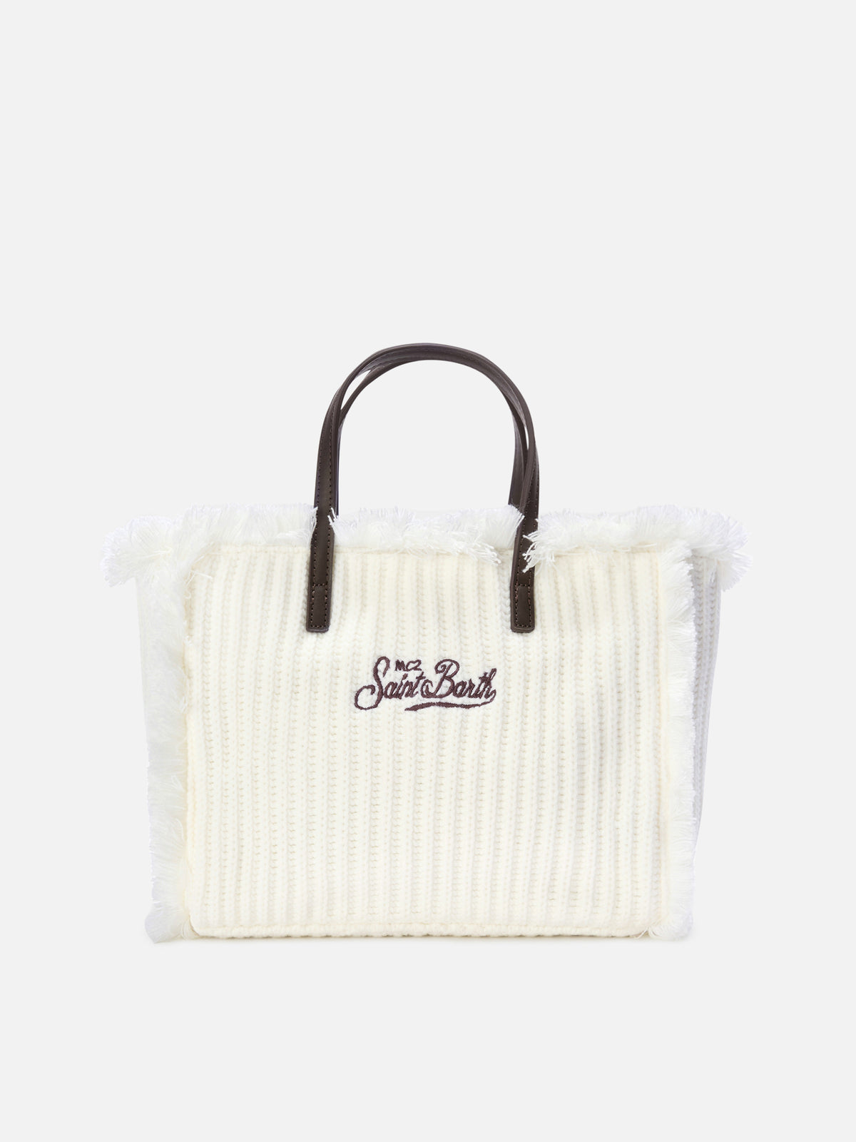 Off white Colette bag with ribbed knit design