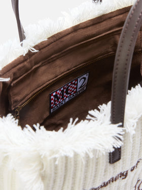 Off white Colette bag with ribbed knit design