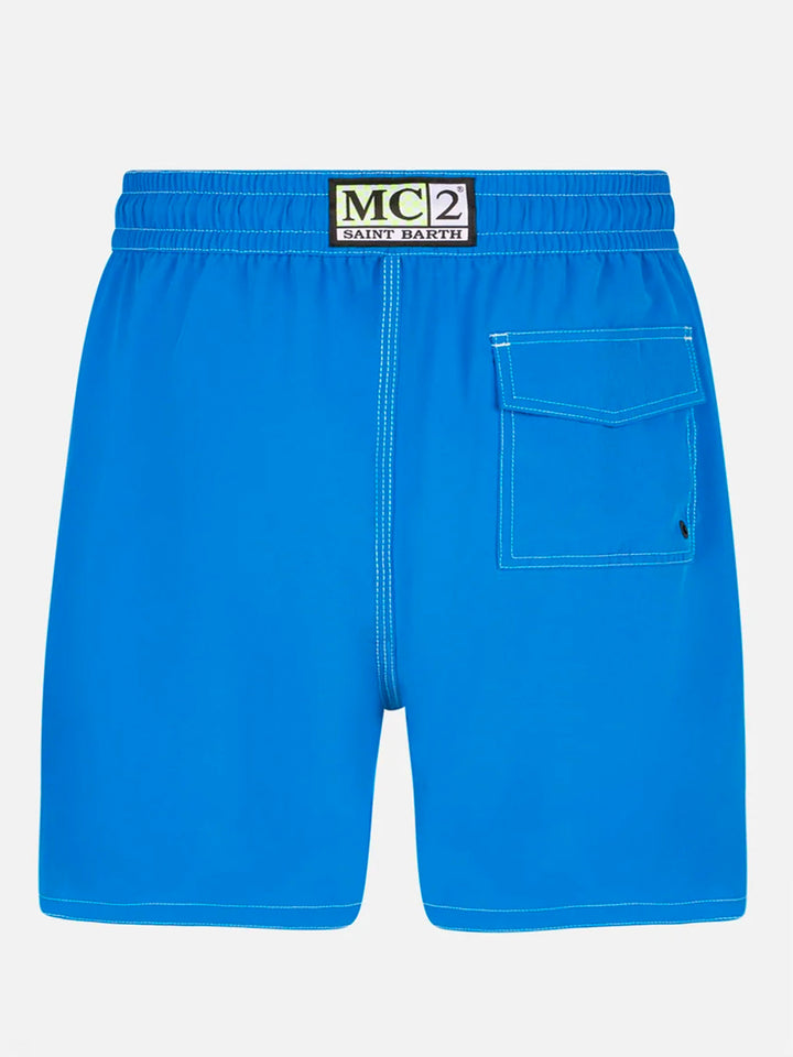 Blaue Surf-Badeshorts für Herren mit Komfort und Stretch