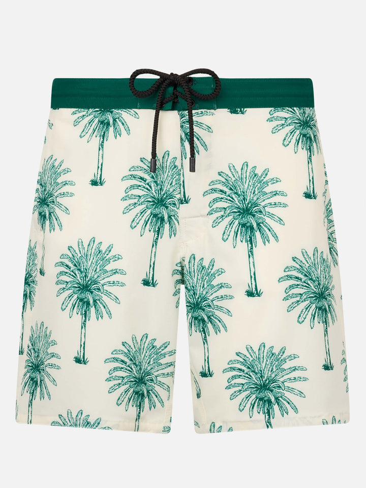 Man Comfort Surf Badeshorts mit Palmenprint