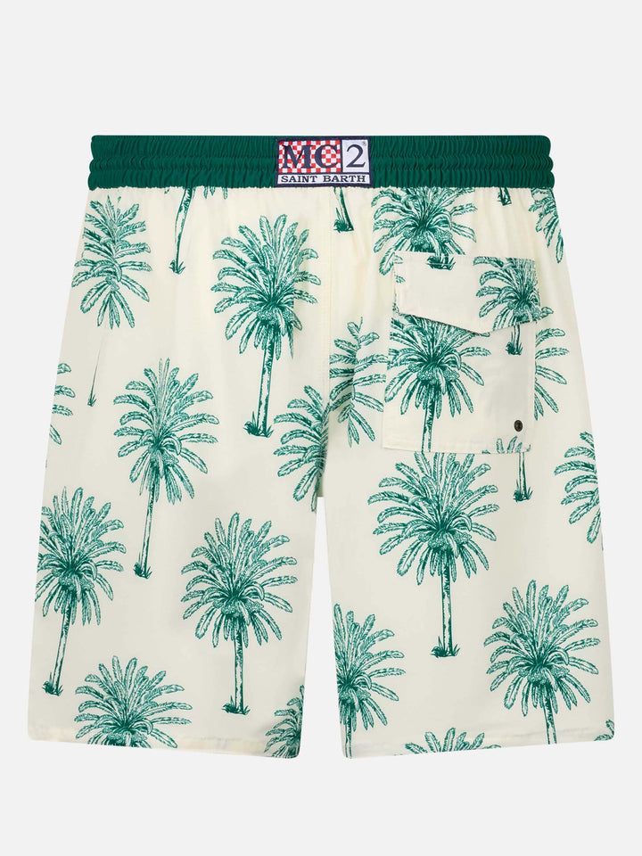 Man Comfort Surf Badeshorts mit Palmenprint