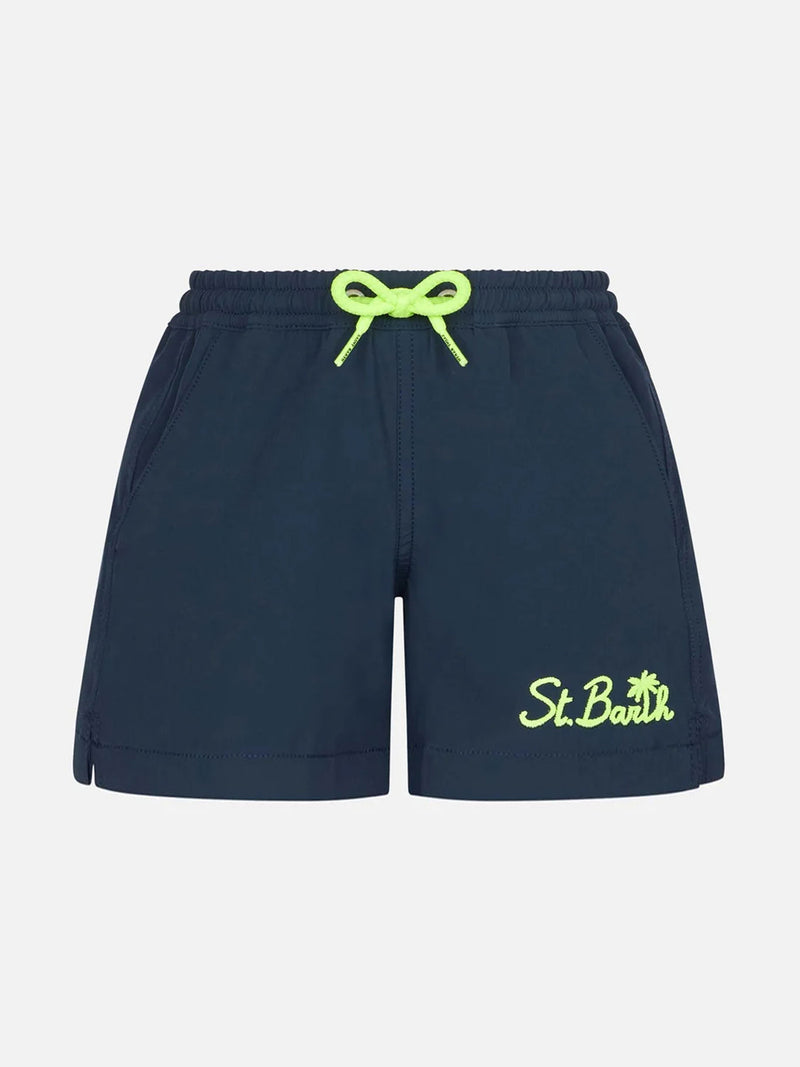 Marineblaue Komfort-Badeshorts für Jungen