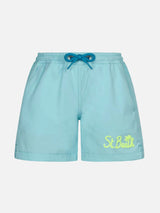 Boy comfort light blue swim shorts