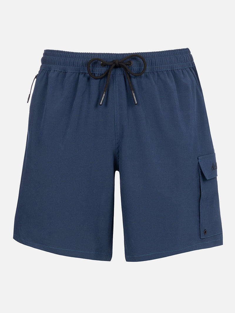 Blaue Comfort-Badeshorts für Herren